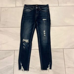 Distressed jeans